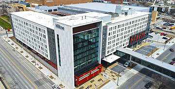 Commercial building exterior view